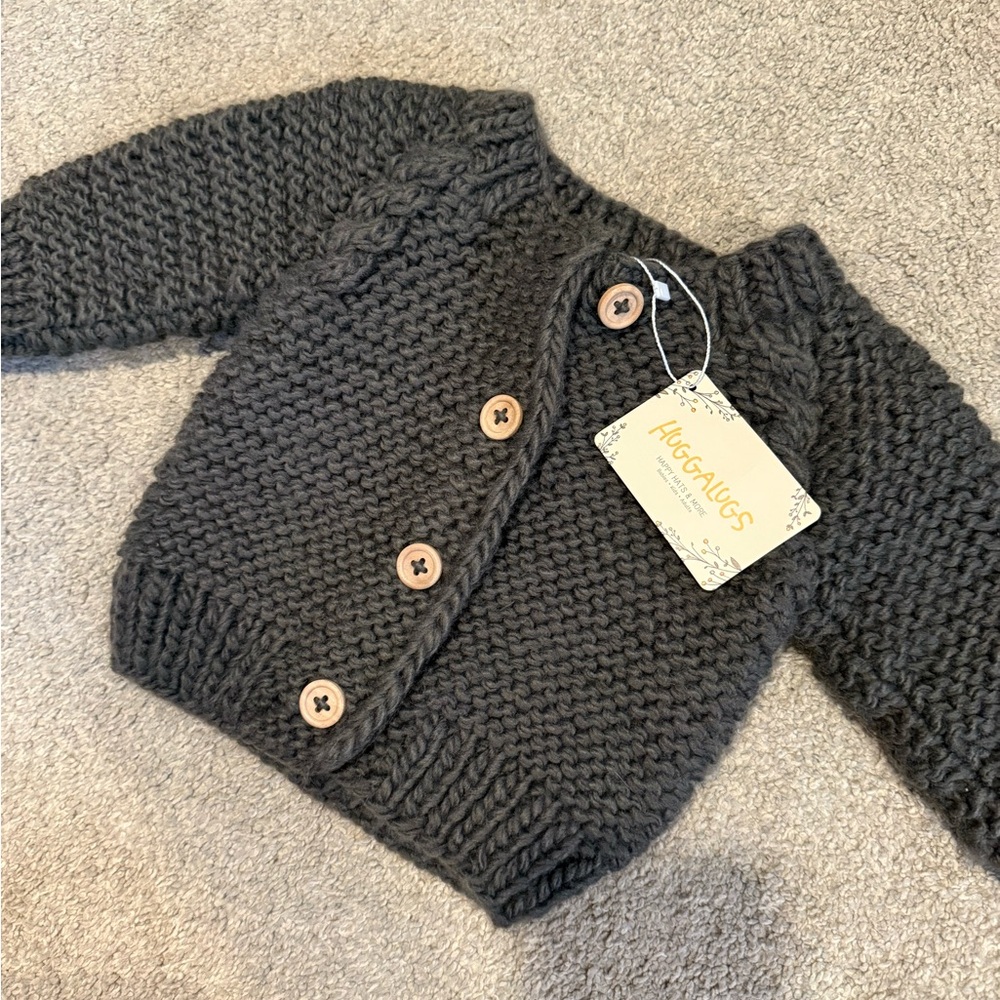 Kids Green Knit Cardigan NWT